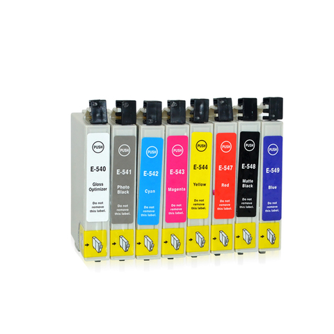 Cartouches d'encre compatibles pour imprimante Epson, 8 pièces, T0540, T0541, T0542, T0543, T0544, T0547, T0548, T0549, stylet à jet d'encre, Photo R800, R1800 ► Photo 1/6