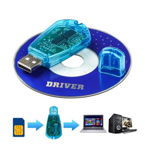 Téléphone portable Standard USB lecteur de carte SIM copie/Cloner/graveur/Kit de sauvegarde lecteur de carte SIM GSM CDMA SMS sauvegarde avec disque CD ► Photo 1/6