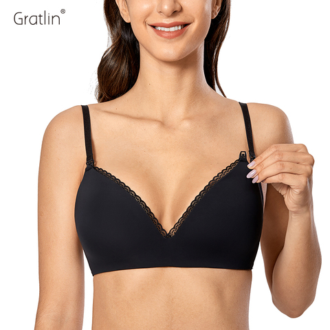 Soutien-gorge de maternité sans fil | Légèrement doublé, dos croisé pour les femmes ► Photo 1/6