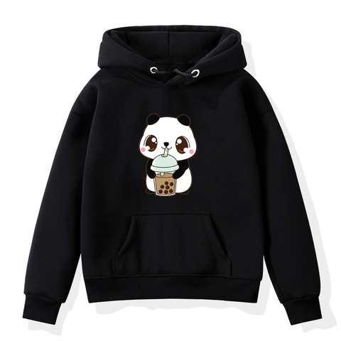 Panda sweats à capuche de bande dessinée enfants garçons filles sweat bulle thé imprimer enfants polaire survêtement sweat-shirts veste enfant en bas âge à capuche ► Photo 1/6