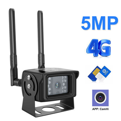 4G caméra IP 1080P 5MP HD 3G Sim carte caméra boîtier en métal extérieur WIFI caméra sans fil MINI CCTV P2P pour voiture APP CamHi ► Photo 1/6