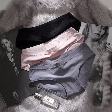 Culotte en coton pur pour femmes, 95% coton respirant, couleur bonbon unie, slips pour filles, Lingerie ► Photo 1/6