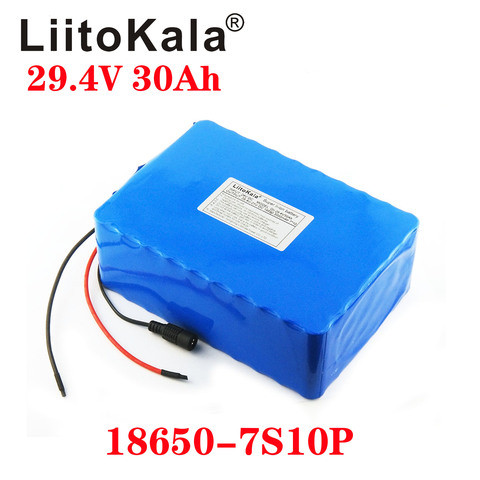 LiitoKala 29.4v 10ah 20ah 30ah 40ah 24V 250W 350W 500W 750W Ebike batterie batterie de vélo électrique 24V 20ah batterie au lithium ► Photo 1/6