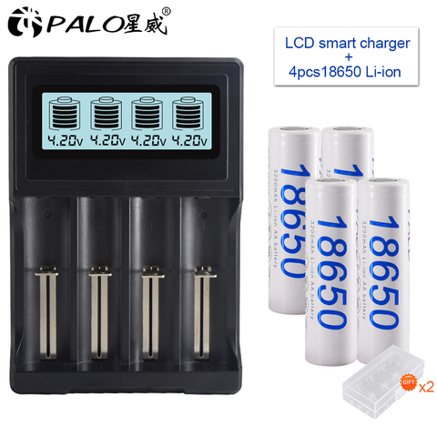 18650 batterie 3.7V 3200mAh rechargeable li-ion batterie pour lampe de poche Led batterie 18650 batterie en gros + USB chargeur pour 18650 ► Photo 1/6