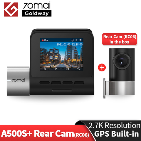 70mai A500S ajouter caméra arrière RC06 Version de mise à niveau de A500 70mai Dash Cam Pro Plus + 2.7K Dash caméra intégrée GPS voiture Cam A500 S ► Photo 1/6