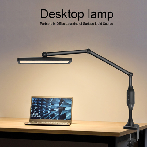 Lampe à pince à bras Long, réglable avec télécommande, lumière réglable, intensité LED, idéal pour une salle de lecture, un travail ou un bureau ► Photo 1/6