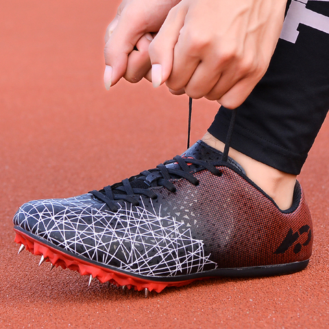 Chaussures d'athlétisme à pointe longue Distance pour hommes et femmes, baskets d'athlétisme souples professionnelles, de course sur piste, 36-45 ► Photo 1/6