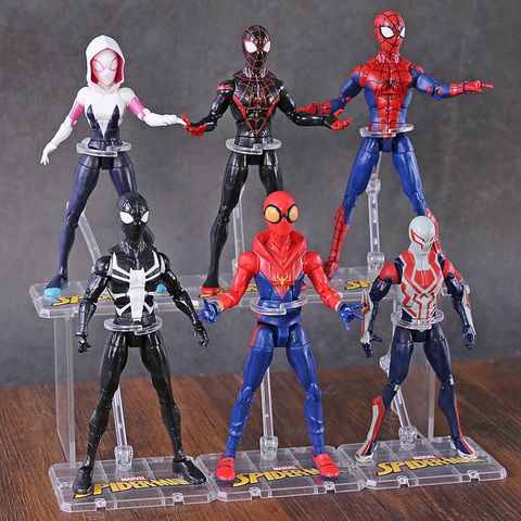 Figurines Spiderman dans le ver de l'araignée, 6 Types de jouets en PVC, 2099 ► Photo 1/6