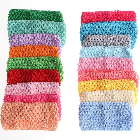 Bandeau élastique en tricot, accessoires pour cheveux, à la mode, 7CM, 2.76 pouces, 10 pièces ► Photo 1/6