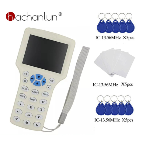 Lecteur Rfid avec câble USB, 13.56Mhz/étiquette de clé, 10 fréquences, copieur IC/ID, écran LCD ► Photo 1/6