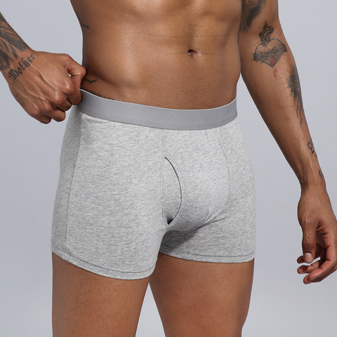 Boxer hommes en coton, sous-vêtement, slip respirant, taille européenne ► Photo 1/6