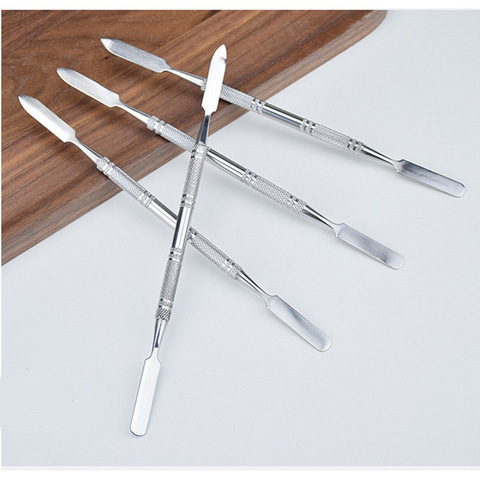Spatule pour mélange dentaire en acier inoxydable, tige de spatule pour le maquillage dentaire, fond de teint, ombre à paupières, outils de couleur ► Photo 1/6