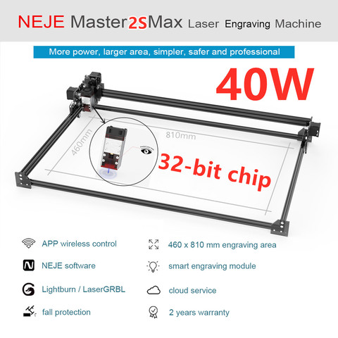 NEJE – Machine de gravure Laser professionnelle Master 2s Max, 30W 40W 460x810MM, découpeur Laser-Lightburn-Bluetooth-contrôle par application ► Photo 1/6