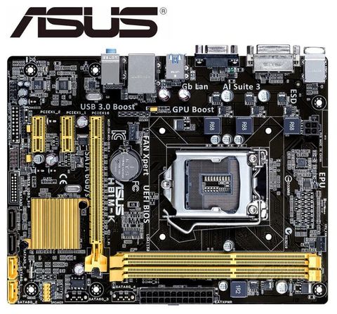 Carte mère ASUS H81M-K Micro ATX H81M-K LGA 1150 H81MK, processeur système H81M DDR3, 16 go, carte mère USB 3.0 ► Photo 1/3