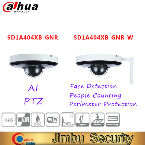 Dahua – caméra de surveillance réseau PTZ IP hd SD1A404XB-GNR/SD1A404XB-GNR-W, dispositif de sécurité sans fil, avec détection faciale des personnes et comptage des bords ► Photo 1/6