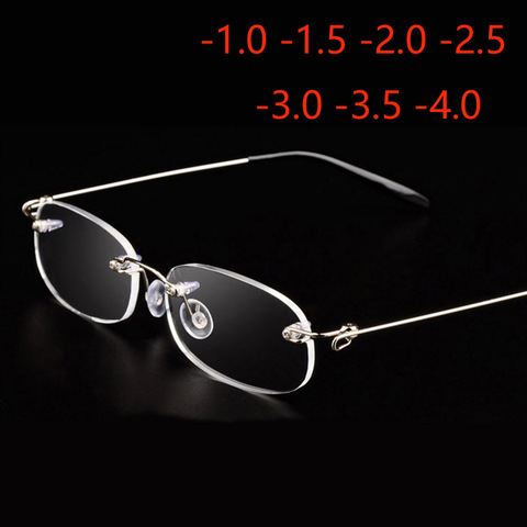 Nouveau sans cadre myope lunettes cadre lunettes hommes femmes sans monture Super léger cadre myopie lunettes 100 ~ 400 degrés ► Photo 1/6