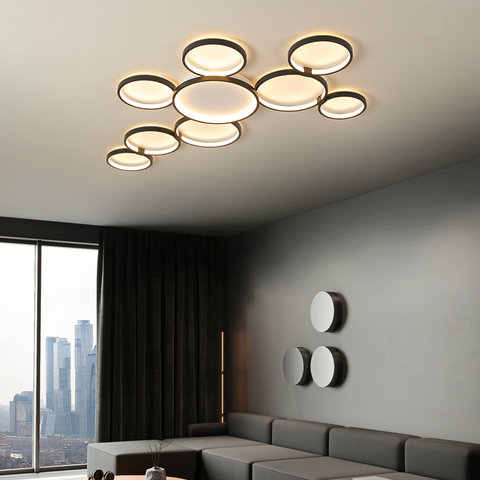 Plafonnier led moderne à intensité réglable, luminaire d'intérieur, luminaire d'intérieur, idéal pour un salon, un Restaurant, une chambre à coucher ou un bureau, nouveau modèle tendance ► Photo 1/6