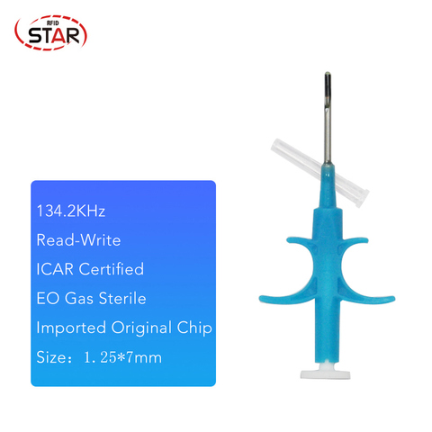 1pc chat chien micropuce animal seringue ISO FDX-B ID implant puce pour animaux de compagnie aiguille vétérinaire RFID injecteur fosse étiquette pour poissons d'aquaculture ► Photo 1/6