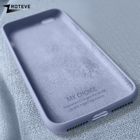 ZROTEVE – Coque en Silicone liquide pour Apple, étui pour iPhone 8, 7, 6 S, 6 S Plus, SE 2022, X, XR, XS Max ► Photo 1/6