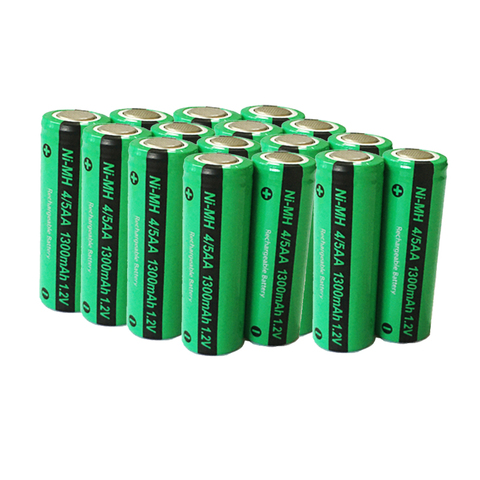 PKCELL – 10 batteries rechargeables 1.2 aa, 1300 v, 4/5 mah, NI-MH, dessus plat pour rasoir électrique ► Photo 1/6