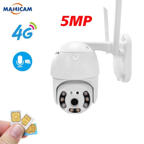 Caméra de surveillance extérieure PTZ ip WIFI 3G/4G/5mp, dispositif de sécurité sans fil, étanche, avec Vision nocturne infrarouge (30M/1080 pouces), 2.5 P ► Photo 1/6