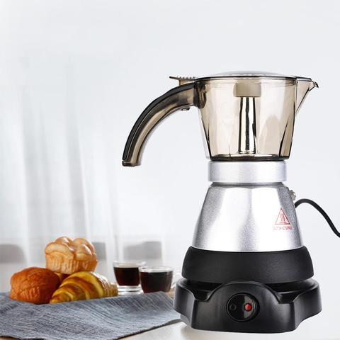 220v 3 à 6 tasse expresso Maker électrique italien haut Moka cafetière percolateurs outil filtre cartouche électrique EU Plug ► Photo 1/6