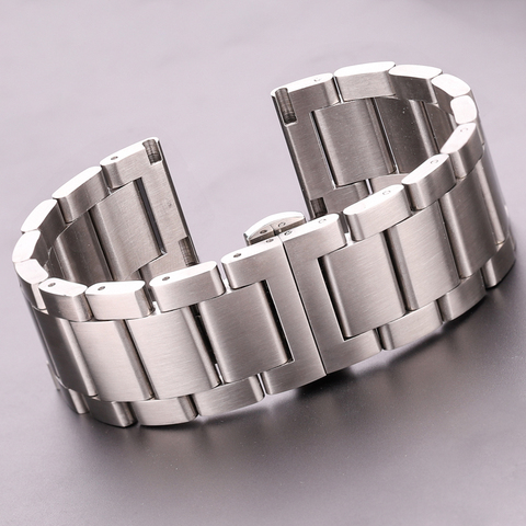 Bracelet de montre en acier inoxydable, 18 20 21 22 23 24mm, pour femmes et hommes, remplacement de Bracelet en métal solide, accessoires avec outil ► Photo 1/6