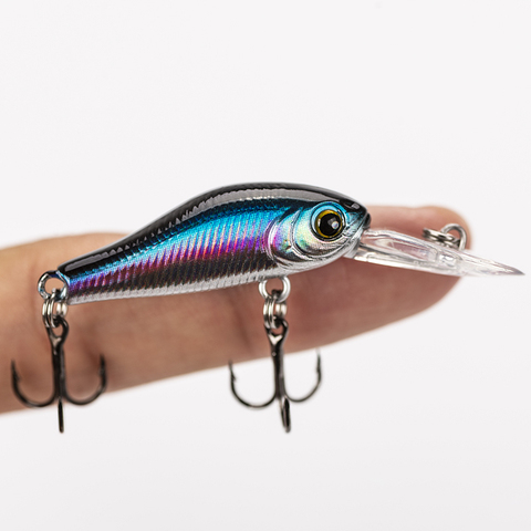 1 pièces leurre de pêche Ultra léger 2.4g 35mm de profondeur 1-1.5m mini Minnow appât dur pour perche truite bar ► Photo 1/6