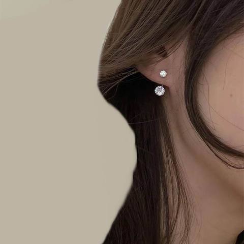Mode Zircon avant et arrière boucles d'oreilles pour les femmes 2022 nouveau bijoux coréen Simple boucles d'oreilles en gros ► Photo 1/6