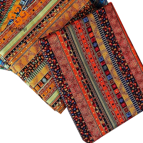 Tissu à coudre japonais bon marché en coton Bronze nigérian imprimé, demi-Yards pour nappe ou décoration de fond TJ6058 ► Photo 1/5