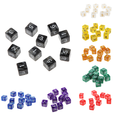 10 pièces dés TRPG D & D jeux de rôle multi-faces D6 D10 D12 D20 dés ► Photo 1/6