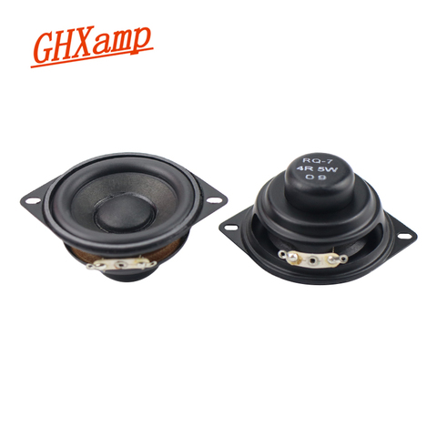 GHXAMP – haut-parleur Bluetooth, gamme complète, 2 pouces, 52mm, 4 Ohm, 5W, avec bord en caoutchouc néodyme, bobine vocale de 16mm, 2 pièces ► Photo 1/6