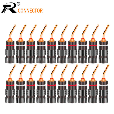 Nakamichi – fiche banane en métal, 2mm, 20 pièces, plaqué or, broche de câble pour haut-parleur, vis de verrouillage, connecteur Audio HiFi ► Photo 1/6