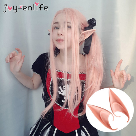 JOY-ENLIFE 1 Paire Mystérieux Ange Elf Oreilles Fée Cosplay Accessoires Halloween Party Latex Pointée Conseils Faux Oreilles Accessoires ► Photo 1/6