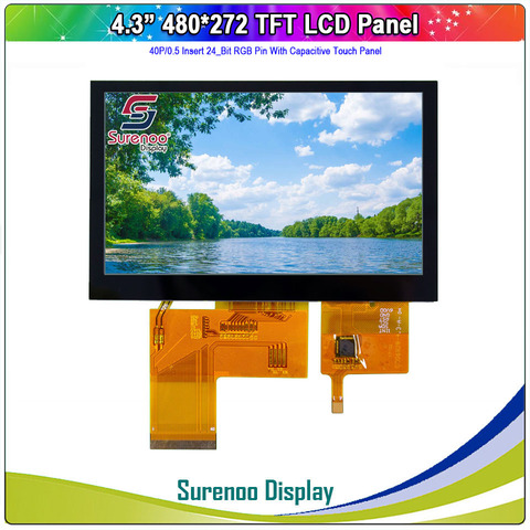 Écran tactile capacitif I2C TFT 40P/24 bits 4.3 pouces 480X272, Module d'affichage LCD, 4 fils résistifs ► Photo 1/6