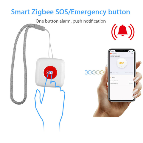 Bouton d'appel SOS intelligent, téléavertisseur sans fil, système d'alerte d'appel d'infirmière, bouton d'urgence pour la maison, les personnes âgées et les patients, vibreur ► Photo 1/4