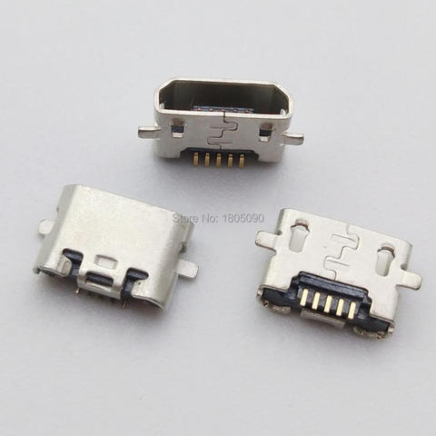 Connecteur prise de courant pour Motorola G2 Y6 | 10 pièces, pour Huawei C8817 max Lite 4C 3X Pro, Port de charge, Micro USB SMD DIP, prise de courant ► Photo 1/3