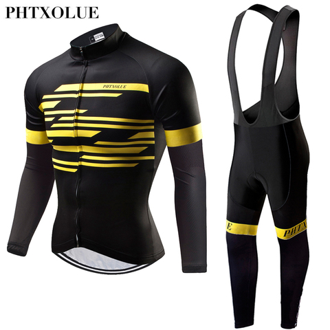 Phtxolue-ensemble de cyclisme pour homme, tenue thermique en molleton, modèle d'hiver, modèle vêtements de vélo ► Photo 1/6