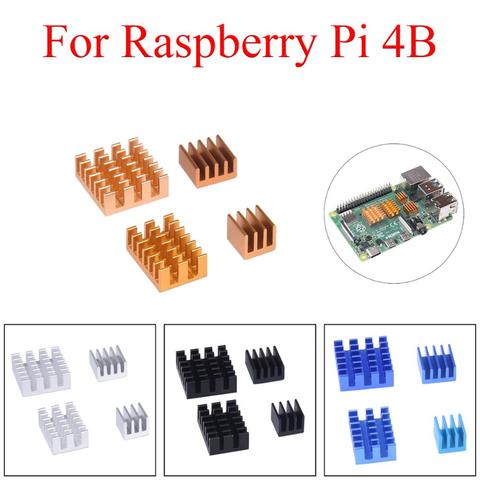 Radiateur en aluminium pour Raspberry Pi 4 modèle B, Kit de 4 pièces ► Photo 1/6