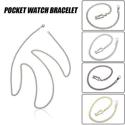 Bronze/argent Style Vintage 5 couleur pour choix au détail alliage poche support de montre collier chaîne pour hommes femmes Collares ► Photo 1/6