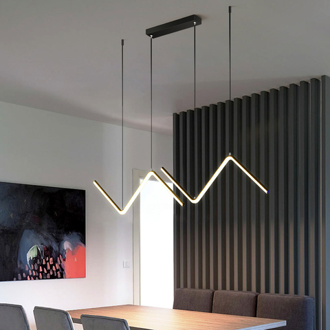 Plafonnier Led suspendu au Design minimaliste, Design moderne, luminaire décoratif d'intérieur, idéal pour une salle à manger ou une cuisine ► Photo 1/6