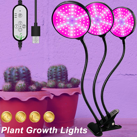 Lampe de croissance LED USB 5V, spectre complet, éclairage pour plantes, Aquarium, tente de culture intérieure pour semis de légumes et fleurs ► Photo 1/6