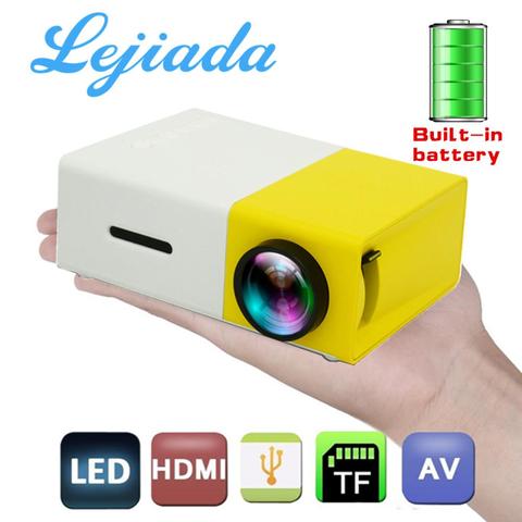 LEJIADA YG300 Mini projecteur LED intégré 1300mAh batterie 320x240 Pixels prend en charge 1080P projecteur Portable lecteur multimédia maison ► Photo 1/6