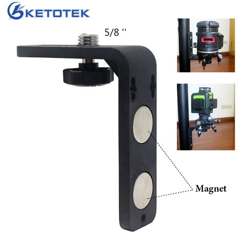 Ketotek L Support de nivellement Laser magnétique puissant attire le Support en L 5/8 1/4 pour 6/8/12 lignes niveau Laser 3D ► Photo 1/6