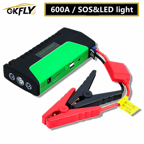 GKFLY-dispositif de démarrage de voiture haute puissance, Booster de batterie Portable, 600A, batterie externe 12V, câbles ► Photo 1/6