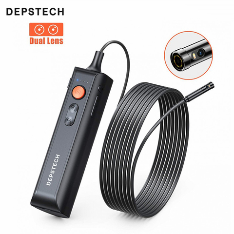 Deepstech – Endoscope sans fil à double objectif, Endoscope avec 6 LED réglables, caméra d'inspection Zoomable pour Smartphone Android et iOS ► Photo 1/6