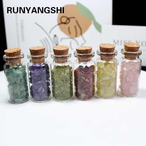 Runyangshi-bouteille à souhait, en cristal Quartz naturel, 17 Types de pierres minérales, pierres précieuses naturelles, pierres minérales ► Photo 1/6