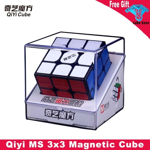 Qiyi – Cube magique noir magnétique, 3x3 Mofangge 3x3x3 MS, vitesse Cube, aimants sans adhésif, jouets éducatifs ► Photo 1/6