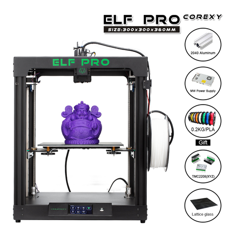 Créativité structure Corexy ELFPRO FDM imprimante 3d ELFPRO BMG extrusion directe 0.4mm buse PLA filament support BLTOUCH nivellement ► Photo 1/6