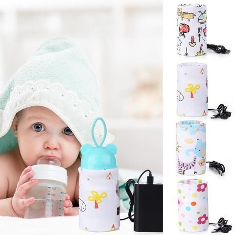 Bébé Bouteille de Lait D'alimentation USB Chauffe-Sac D'isolation Portable Tasse De Voyage Maman Sac Thermique Porte-Bouteille Biberon Chauffe ► Photo 1/6